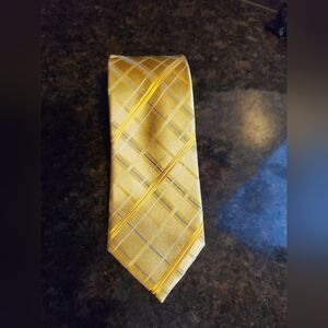 Sean John Gold Plaid Men's Tie